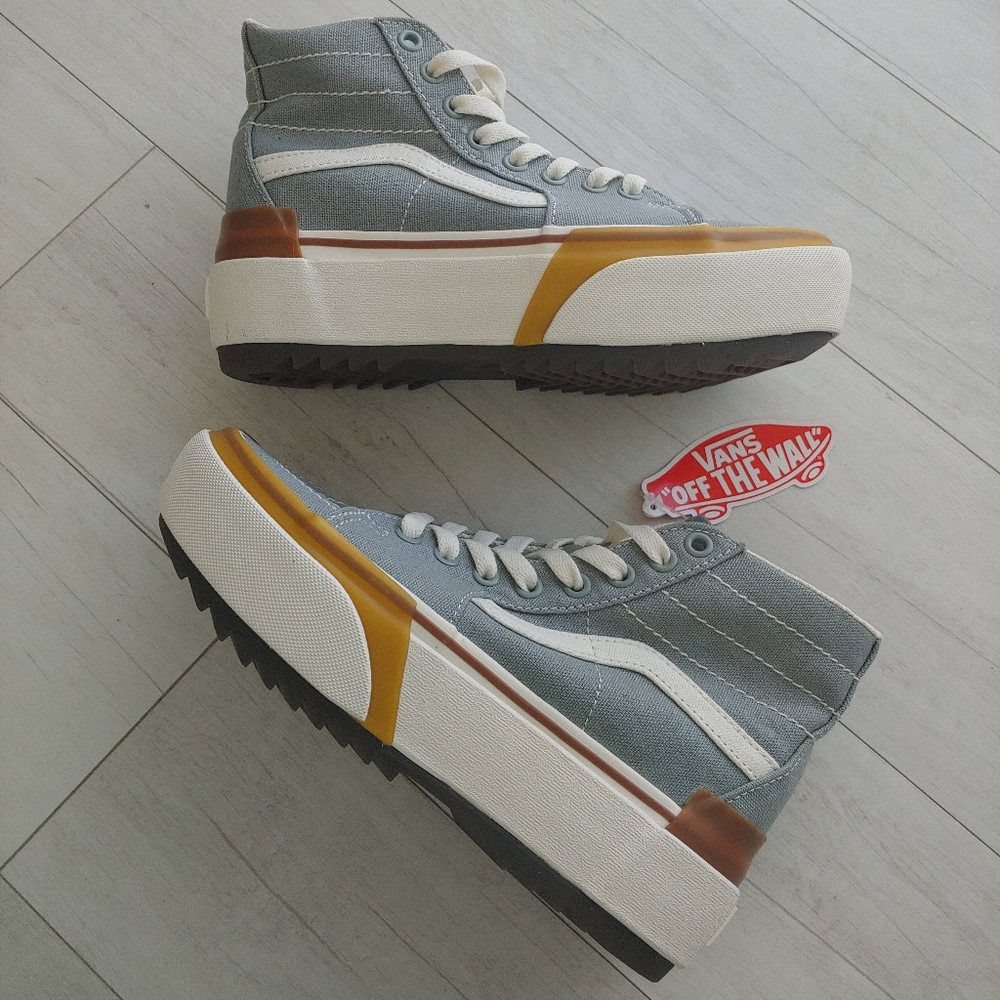 VANS NEW Old Skool Stacked Platform High Tops - Picture 1 of 16